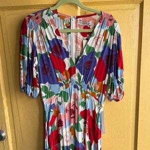 Floral Multicolor Midi Dress